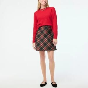 J.Crew Womens Tartan Mini Bias Slip Skirt Size 6 Plaid Preppy Academia Old Money
